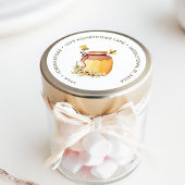 Honeycomb Bumblebee Baby Dusche Rücksendeadresse Runder Aufkleber