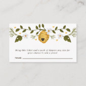 Honeycomb Bumblebee Babydusche Windelwanne Begleitkarte (Vorderseite)