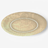 Honeycomb Damask Wedding Pappteller (Schrägansicht)