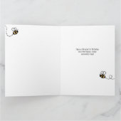 Honeycomb Foto Collage Bee Happy Birthday Karte (Innenseite)