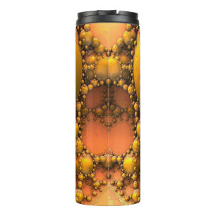 Honeycomb Gelbes Fraktal Art Thermal Tumbler Thermosbecher