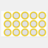 Honeycomb Geometric White Lines Bumblebe Etiketten (Blatt)
