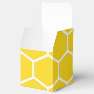 Honeycomb Geometric White Lines Bumblebee Geschenkschachtel
