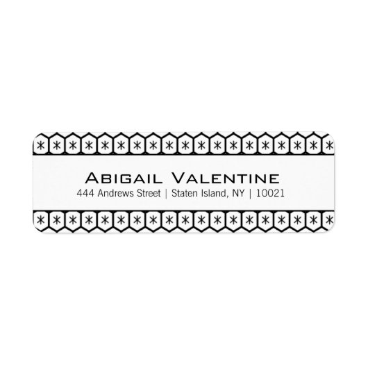 HoneyComb Geomtric-Rücksendeadressen-Aufkleber (Vorne)