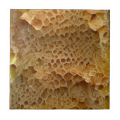 Honeycomb gold abstrakte Digitalkunst Fliese (Vorderseite)