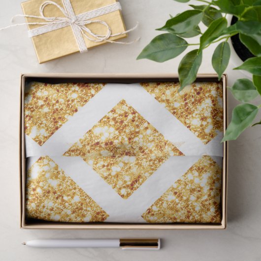 Honeycomb Gold Glitzer Boho Popular Collection Seidenpapier (Geschenk)
