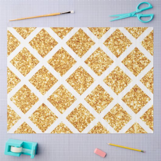 Honeycomb Gold Glitzer Boho Popular Collection Seidenpapier (Basteln)