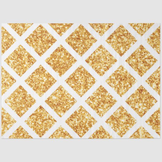 Honeycomb Gold Glitzer Boho Popular Collection Seidenpapier (Vorderseite)