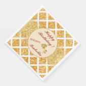 Honeycomb Gold Glitzer Boho Popular Collection Serviette (Ecke)