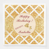 Honeycomb Gold Glitzer Boho Popular Collection Serviette (Vorderseite)