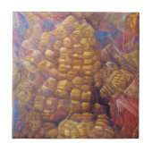 Honeycomb golden berg abstrakte digitale kunst fliese (Vorderseite)