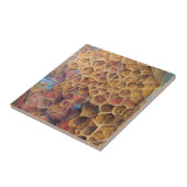 Honeycomb golden Zuhause abstrakte Digitalkunst Fliese (Seite)