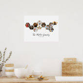 Honeycomb Hexagon Foto Collage 11 Bilder Familien Poster (Küche)