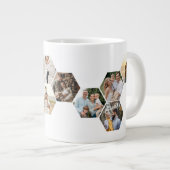 Honeycomb Hexagon Foto Collage 11 Bilder groß Jumbo-Tasse (Vorderseite Rechts)