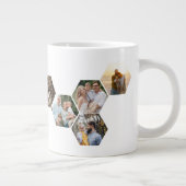 Honeycomb Hexagon Foto Collage 11 Bilder groß Jumbo-Tasse (Rechts)