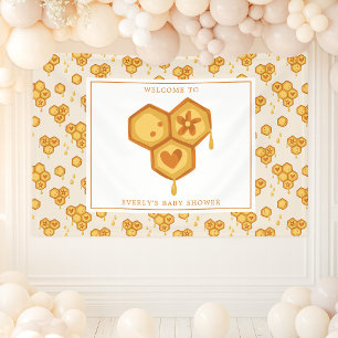 Honeycomb Honey Bee Niedlich Baby Dusche Banner