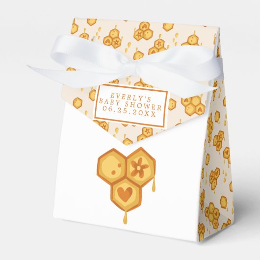 Honeycomb Honey Bee Niedlich Baby Dusche Geschenkschachtel (Vorderseite)