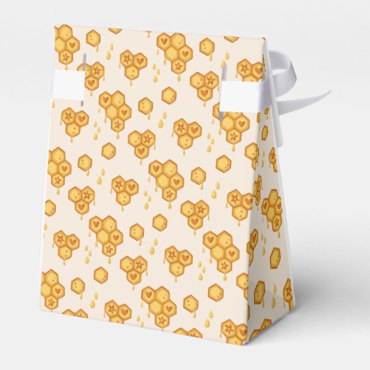 Honeycomb Honey Bee Niedlich Baby Dusche Geschenkschachtel (Rückseite)