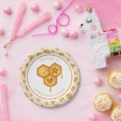 Honeycomb Honey Bee Niedlich Baby Dusche Pappteller (Party)