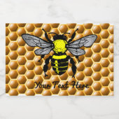 Honeycomb Honey Jar Bee Labels Lebensmitteletikett (Einzelnes Label)