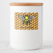 Honeycomb Honey Jar Bee Labels Lebensmitteletikett (Vorderseite)
