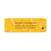 Honeycomb Honeybee Rücksendeadresse (Vorne)