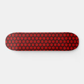 Honeycomb II - v1 - Schwarz und Rot Skateboard (Horizontal)