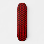 Honeycomb II - v1 - Schwarz und Rot Skateboard (Vorne)