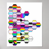 Honeycomb LGBT Prix Flag Poster (Vorne)