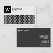 Honeycomb - Logo und Panel v2 - Schwarz Visitenkarte (Vorne/Hinten)