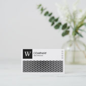 Honeycomb - Logo und Panel v2 - Schwarz Visitenkarte (Stehend Vorderseite)