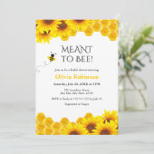 Honeycomb Meant to Bee Bridal Shower  Einladung (Stehend Vorderseite)