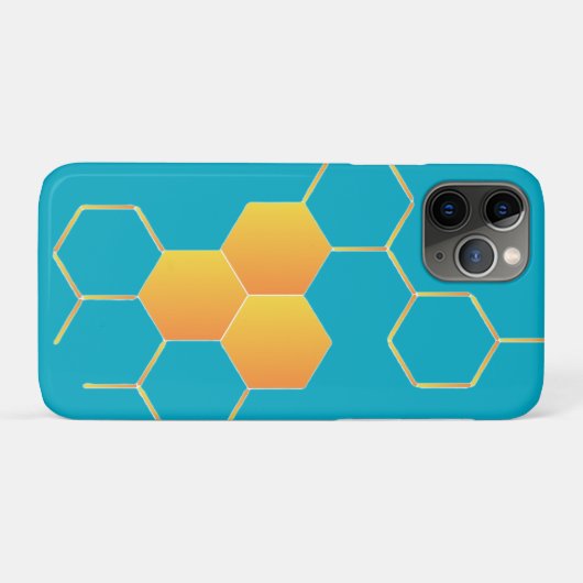 Honeycomb Molecular Muster iPhone 11 Pro Fall Case-Mate iPhone Hülle (Rückseite (Horizontal))