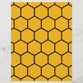 Honeycomb Muster - Gold und Black Scrapbook Paper