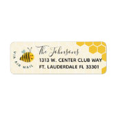 Honeycomb Muster und Air Mail Bee Rücksendeadresse (Vorne)