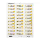 Honeycomb Muster und Air Mail Bee Rücksendeadresse (Vorne)