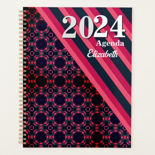 Honeycomb Muster Vintag Adoration hinzufügen Planer (Vorderseite)