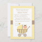 Honeycomb Niedlich Bumble Bee Baby Shower Einladun Einladung (Vorderseite)