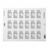 Honeycomb Nutrition Fakten Säugling Warnung & Lage Adressaufkleber (Vorne)