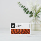 Honeycomb Orange - Logo und Panel v2 - Schwarz Visitenkarte (Stehend Vorderseite)