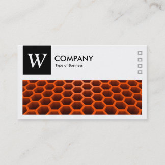 Honeycomb Orange - Logo und Panel v2 - Schwarz Visitenkarte