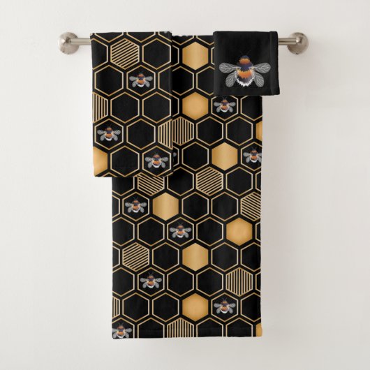 Honeycomb Pattern Badhandtuch Set (Insitu)