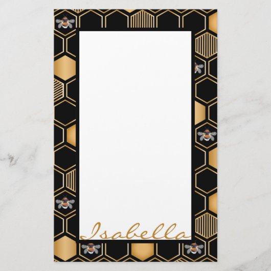 Honeycomb Pattern Briefpapier (Vorderseite)