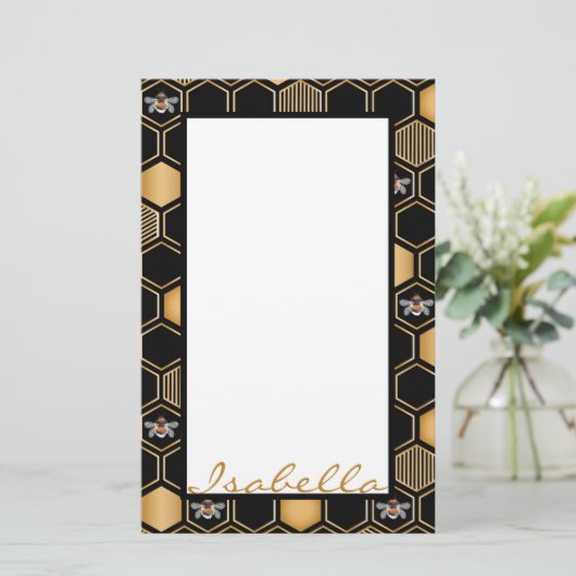 Honeycomb Pattern Briefpapier (Stehend Vorderseite)