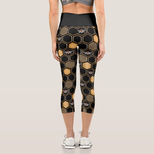 Honeycomb Pattern Capri Leggings (Rückseite)