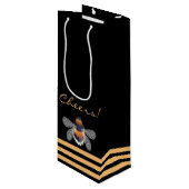 Honeycomb Pattern Geschenktüte Für Weinflaschen (Vorderseite Schrägansicht)