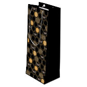 Honeycomb Pattern Geschenktüte Für Weinflaschen (Rückseite Schrägansicht)