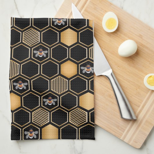 Honeycomb Pattern Geschirrtuch (Viertel Falte)