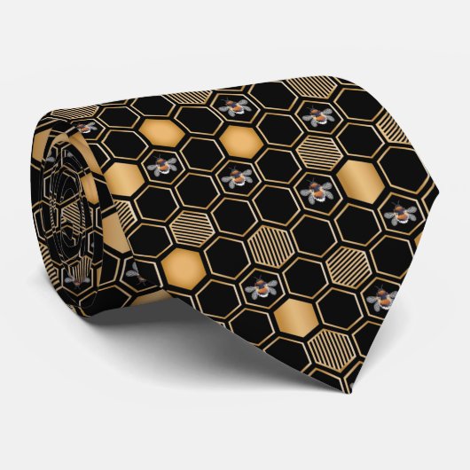 Honeycomb Pattern Krawatte (Gerollt)