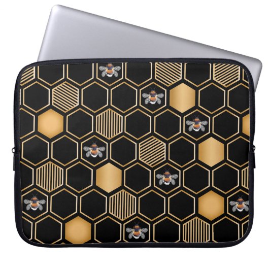 Honeycomb Pattern Laptopschutzhülle (Vorderseite)